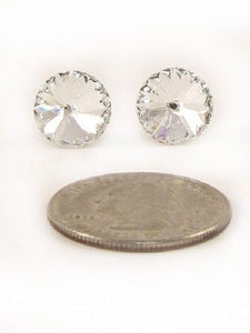 11mm Clear Crystal Stud Earrings(ME47-01)