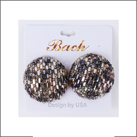 DOME FRENCH POST EARRINGS LEOPARD PRINT STONES ( 14 34 P )