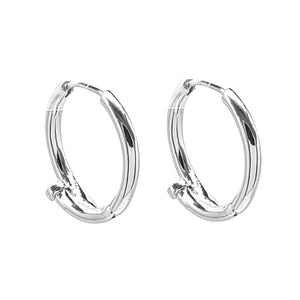 SILVERL HOOP EARRINGS ( 8179 RH )