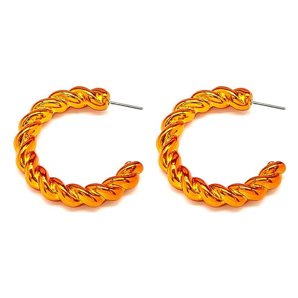 ORANGE HOOP EARRINGS ( 8213 OR )