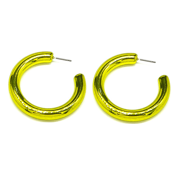 GREEN HOOP EARRINGS ( 8216 GR )