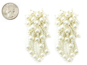 GOLD CREAM PEARL EARRINGS ( 4849 GDCRP )