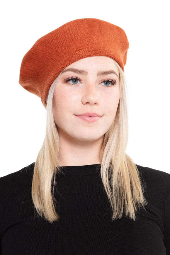 STRETCHY SOLID CLAY BERET ( 0011 ) - Ohmyjewelry.com