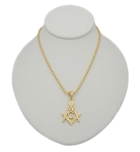 Gold Plated Chain with Masonic Pendant ( 110 )