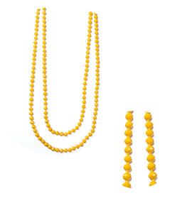 8mm 60" Knotted YELLOW Beaded Long Necklace ( 22100 YE1 )