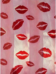 13" X 60" PINK AND RED LIPS SCARF ( 2018 ) - Ohmyjewelry.com
