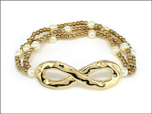 GOLD STRETCH BRACELET INFINITY ( 04223 GL )