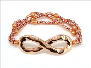 ROSE GOLD STRETCH BRACELET INFINITY ( 04223 RG )