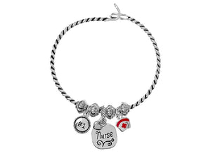 SILVER BRACELET DANGLING CHARMS NURSE ( 09308 AS )