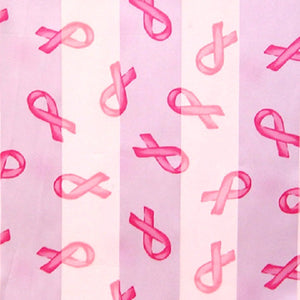 Pink Satin Pink Ribbon Breast Cancer Awareness Scarf