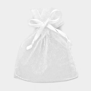 4" x 5” White Organza Gift Bag 12 Pieces M - Ohmyjewelry.com