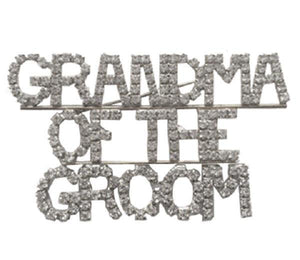"GRANDMA OF THE GROOM" Rhinestone Brooch ( 2016 ) - Ohmyjewelry.com