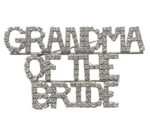 "GRANDMA OF THE BRIDE" Rhinestone Brooch ( 2017 ) - Ohmyjewelry.com