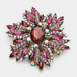 Large Purple Rhinestone Brooch ( 1041 PPL )