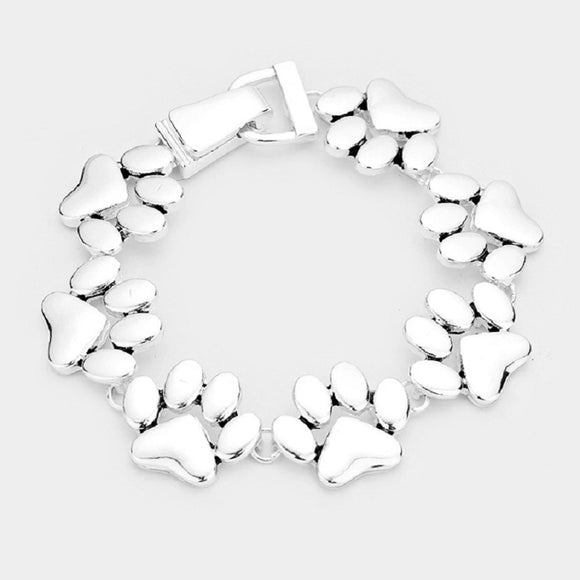 Silver Paw School Magnetic Bracelet ( 0891 SV )