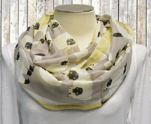 Gray Cat Theme Infinity Scarf