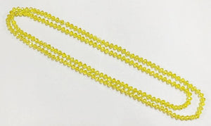 60" 8MM YELLOW AB CRYSTAL NECKLACE ( 101 ) - Ohmyjewelry.com