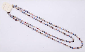 60" 8MM MULTI COLOR CRYSTAL NECKLACE ( 101 ) - Ohmyjewelry.com