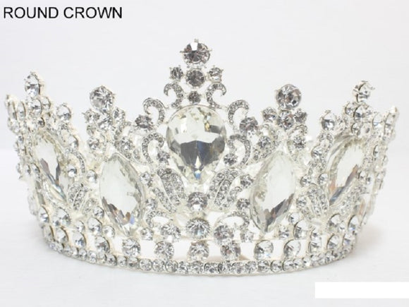 SILVER CROWN CLEAR STONES ( 1632 SCRY )
