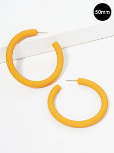 MUSTARD HOOP EARRINGS ( 1074 MUS )