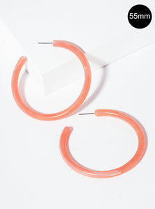 PEACH COLOR HOOP EARRINGS ( 1146 PCH )