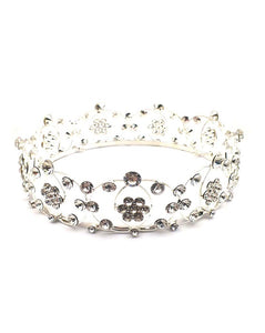 1.75" Silver and Clear Stone All Around Crown Tiara