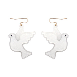 WHITE DOVE EARRINGS ( 1169 )