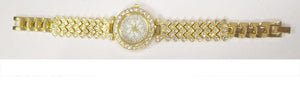GOLD WATCH CLEAR STONES