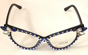 BLUE WHITE STONE GLASSES ( 800 BKSAPP )