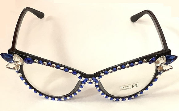 BLUE WHITE STONE GLASSES ( 800 BKSAPP )