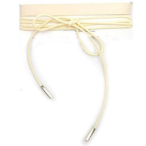 2 LAYER IVORY FAUX LEATHER CHOKER WITH GOLD ACCENTS ( 3008 )